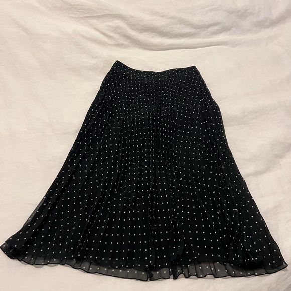 Sezane Dino Black Polka Dot Skirt